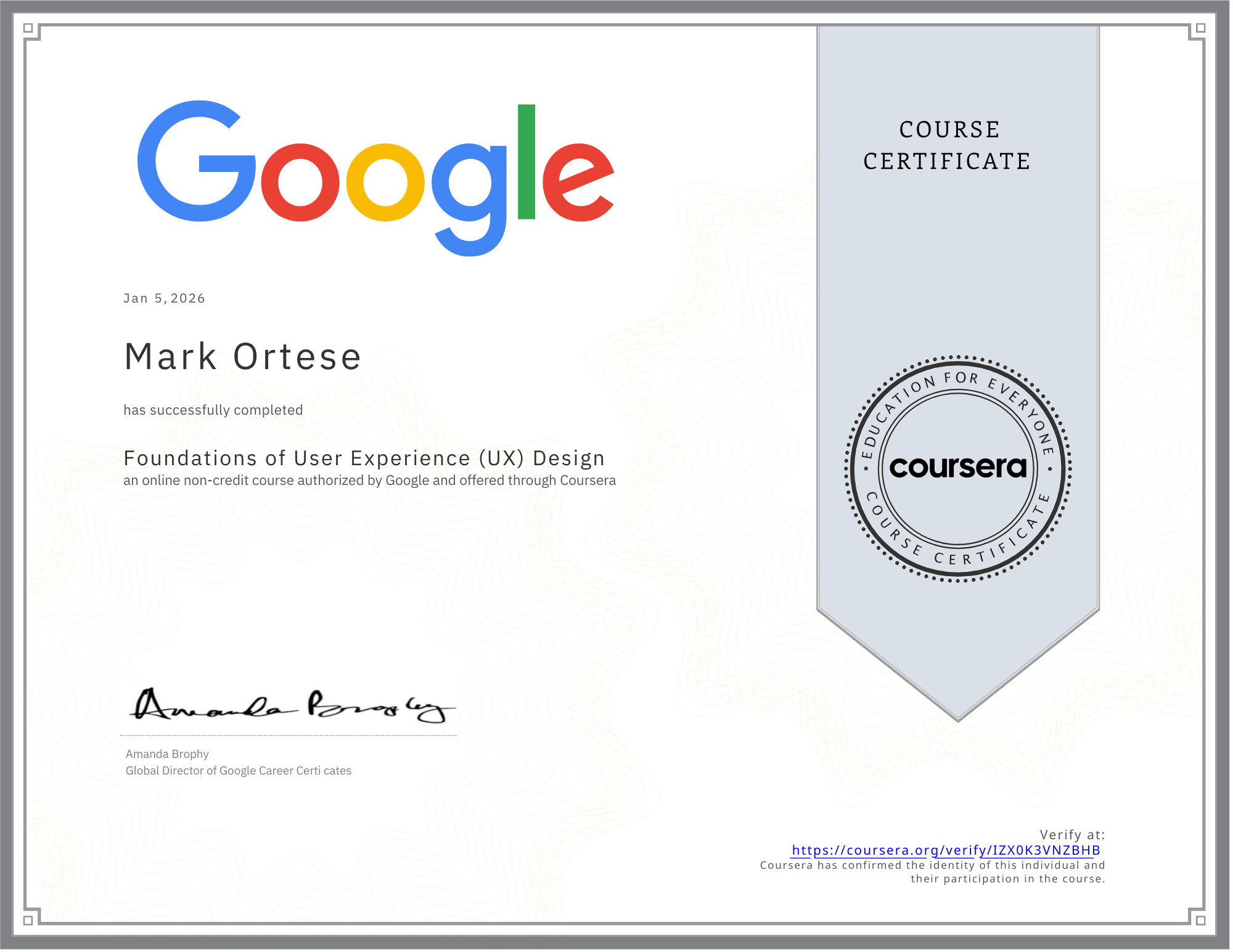 Google UX Foundations